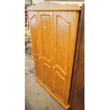 Pine three door wardrobe