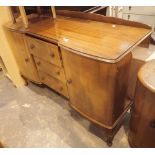 Mahogany sideboard with three central drawers and two cupboards