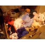 Large box of TY beanie bears