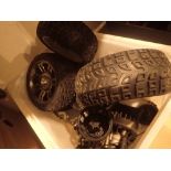 1/5 scale RC parts including six engine tyres etc