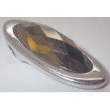 925 silver yellow faceted stone pendant