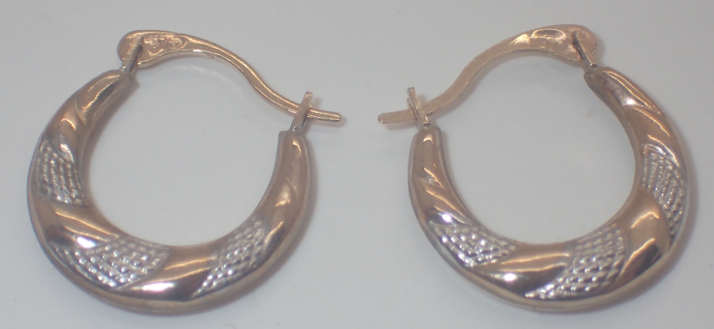 Pair of 9ct gold earrings