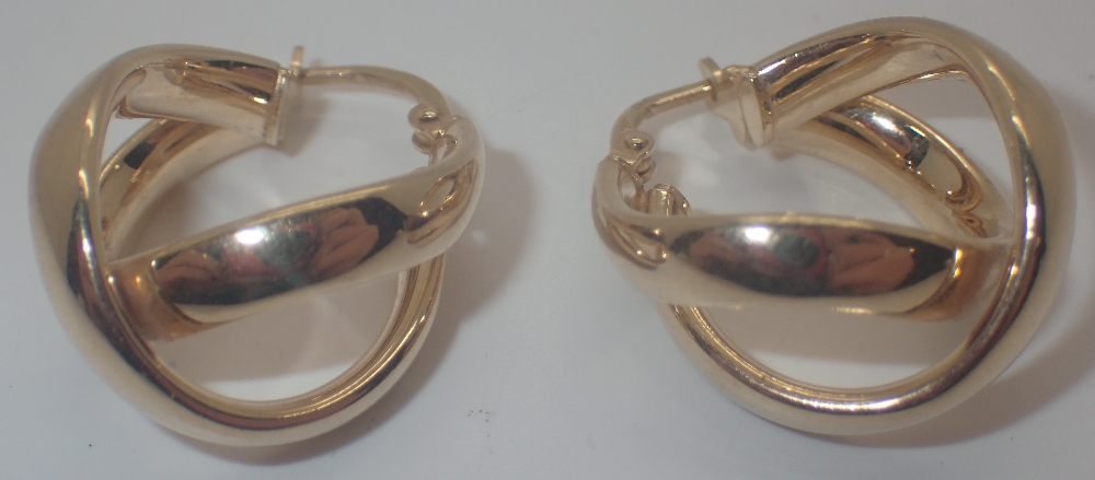 925 silver gold plated fancy hoop earrings