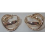 925 silver gold plated fancy hoop earrings