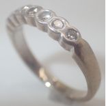 14ct white gold seven stone half eternity ring, approximately 0.