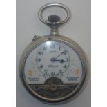 Early 20thC Hebdomas pocket watch with open movement,