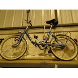 Mistral folding bike with Dynamo lights in blue