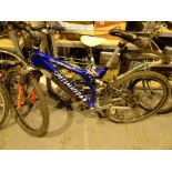 Specialized FSR XC blue Stump Jumper bike with front and rear suspension