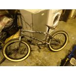 Mafia Kush 2 chrome frame BMX bike black wheels and white wall tryes