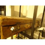 Antique leather suitcase