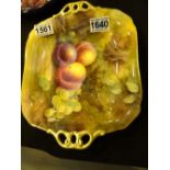 Royal Worcester Fallen Fruits twin handled tray, signed Price,