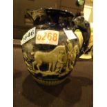 Wedgwood stoneware hunting jug H: 16 cm CONDITION REPORT: No visible damage or