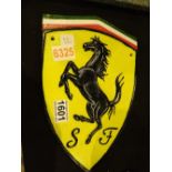 Cast iron Ferrari sign