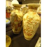 Pair of early 20thC Japanese vases