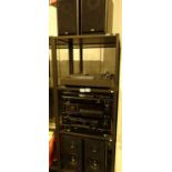 Denon HiFi including DCD435 CD player DR-M341HR cassette deck DRA-275 SRD amplifier and a Dual 506