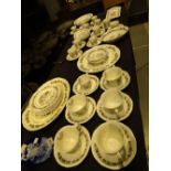 Thirty seven pieces of Adams Country Meadow dinner and tea ware