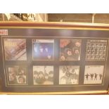 Framed Beatles albums,