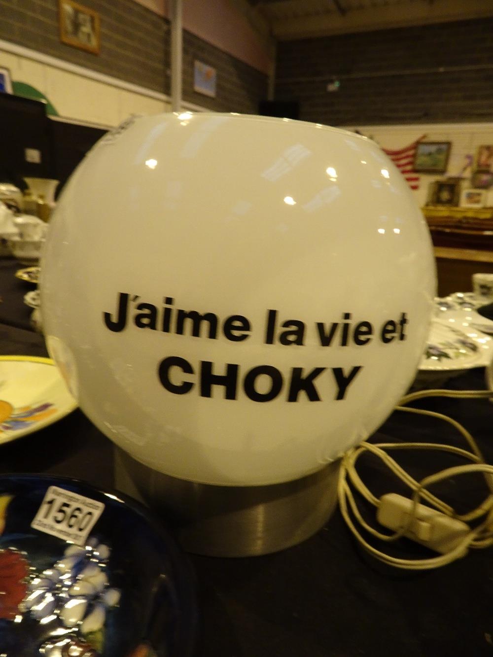 I Love Life and Choky ball lamp H: 26 cm