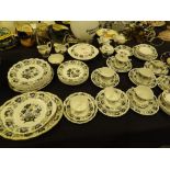 Large Jade Lotus pattern Booths dinner service