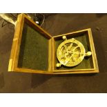 Brass large boxed sundial compass