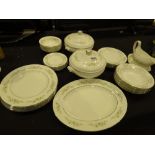 Wedgwood Westbury pattern dinnerware including two tureens and a server boat (thirty pieces in