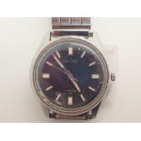 Seiko blue face 17 jewels gents wristwatch CONDITION REPORT: This item is working at