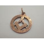 9ct gold masonic fob 2.