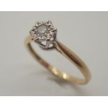 18ct gold diamond solitaire ring