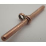 9ct rose gold T bar for Albert chain