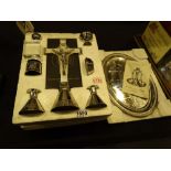 White metal altar set by Edinburgh Catholic Publishers