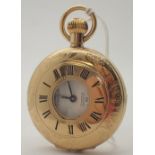 LIMIT gold plated seventeen jewel half hunter pocket watch CONDITION REPORT: