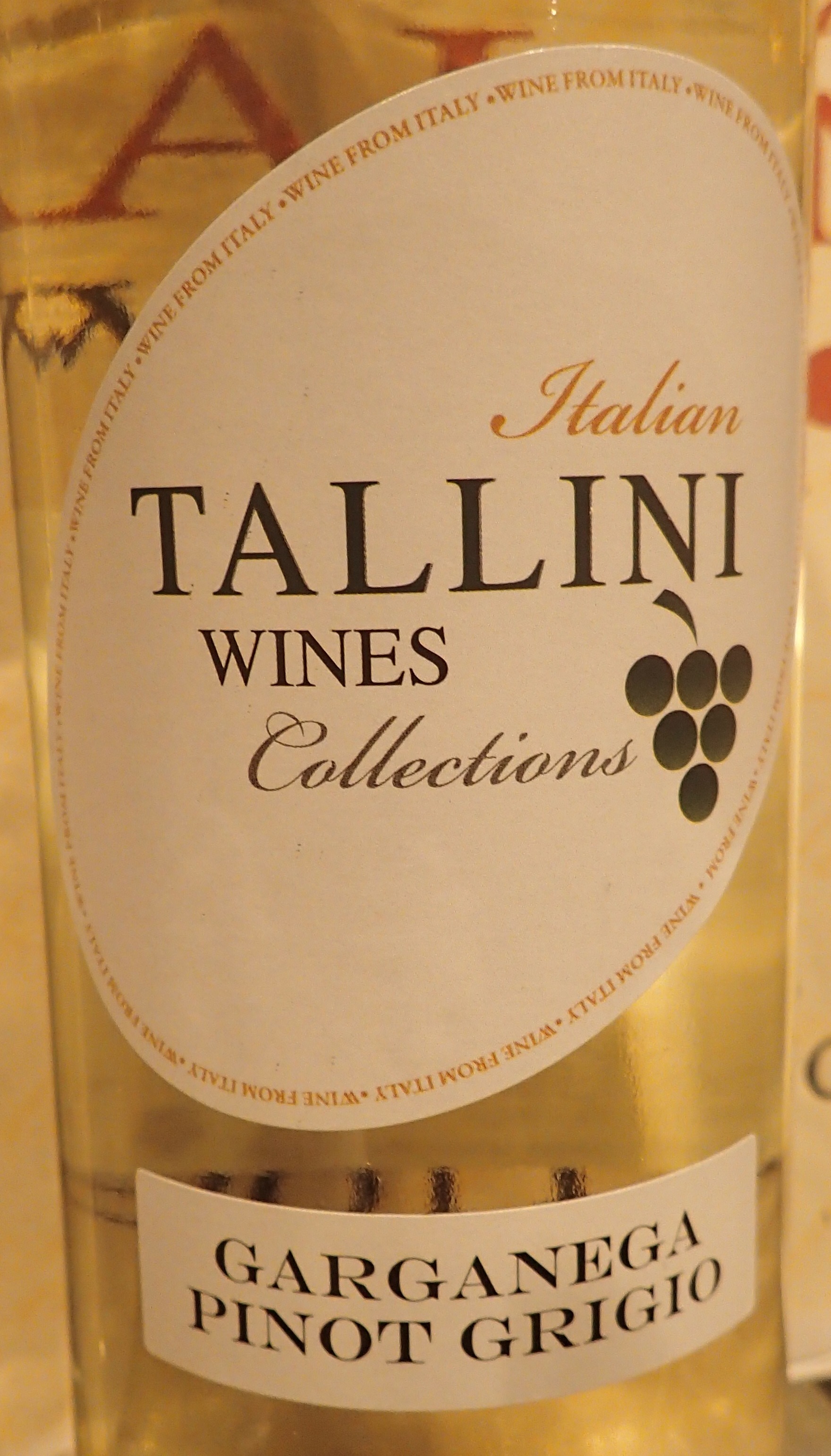 Case of six bottles of Italian Tallini Garganega Pinot Grigio wine CONDITION REPORT: