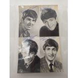 Beatles fan club photograph of the Beatles with facsimile signatures