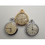 Three mid 20thC pocket watches all crown wind and open face