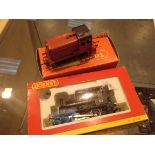 Hornby tank engine and Triang red dock shunter