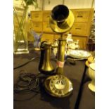 Brass antique style telephone handset