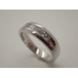 Gents 14ct white gold and diamond ring approximately 1ct diamonds (matching next lot)