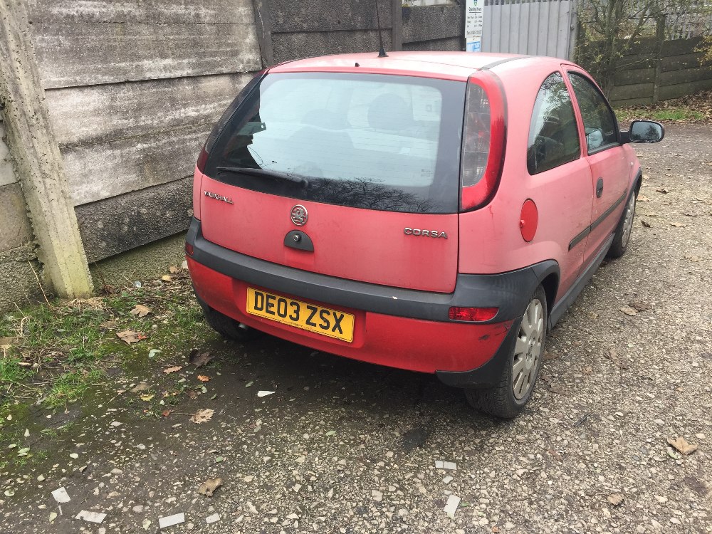 Vauxhall Corsa 03 plate DE03 ZSX approximately 89000 miles on the clock five months MOT