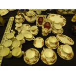 Forty pieces of Royal Albert Old Country Roses tea and dinnerware CONDITION REPORT: