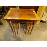 Nest of three yew tables