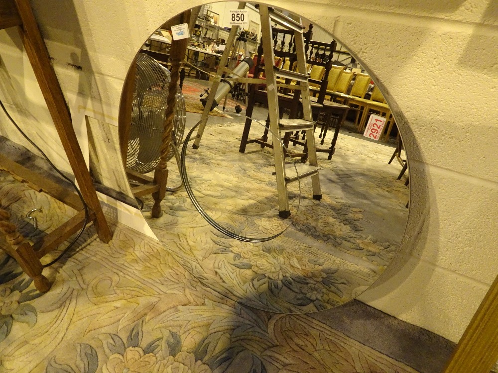 Large circular mirror with centre circle D: 70 cm CONDITION REPORT: POSTAGE: There