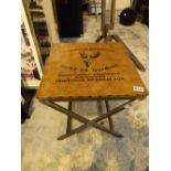 Metal table with stag design