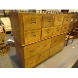 Large vintage retail wooden shelving units