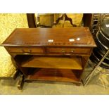 Mahogany hallway drawers and shelves