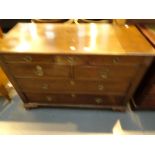 Antique mahogany chest of two long under
