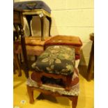 Collection of five mixed stools