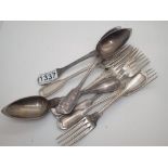 Six Christofle hallmarked 1884 forks and