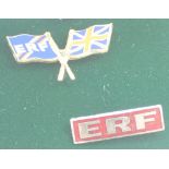 ERF badges and pen set