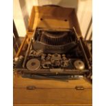 Cased vintage Corona folding typewriter