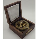 J Sewill Liverpool boxed compass and sundial